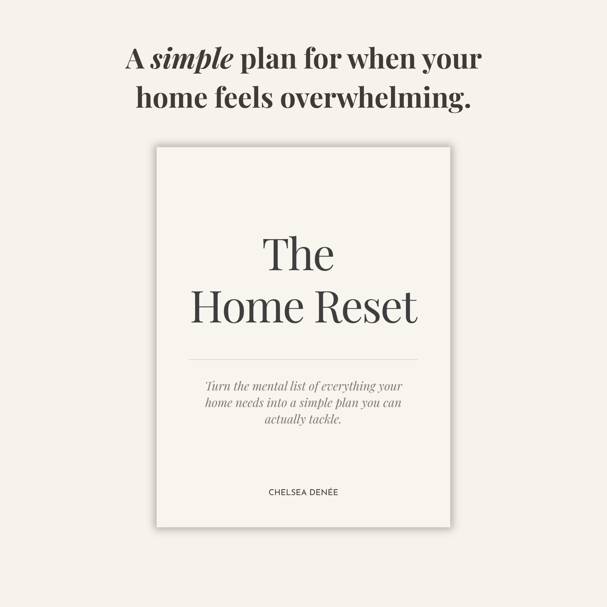 The Home Reset printable planner for organizing an overwhelming home to-do list