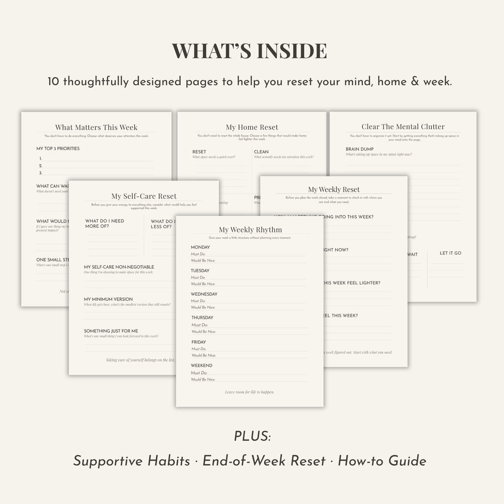 The Chelsea Denée Weekly Reset